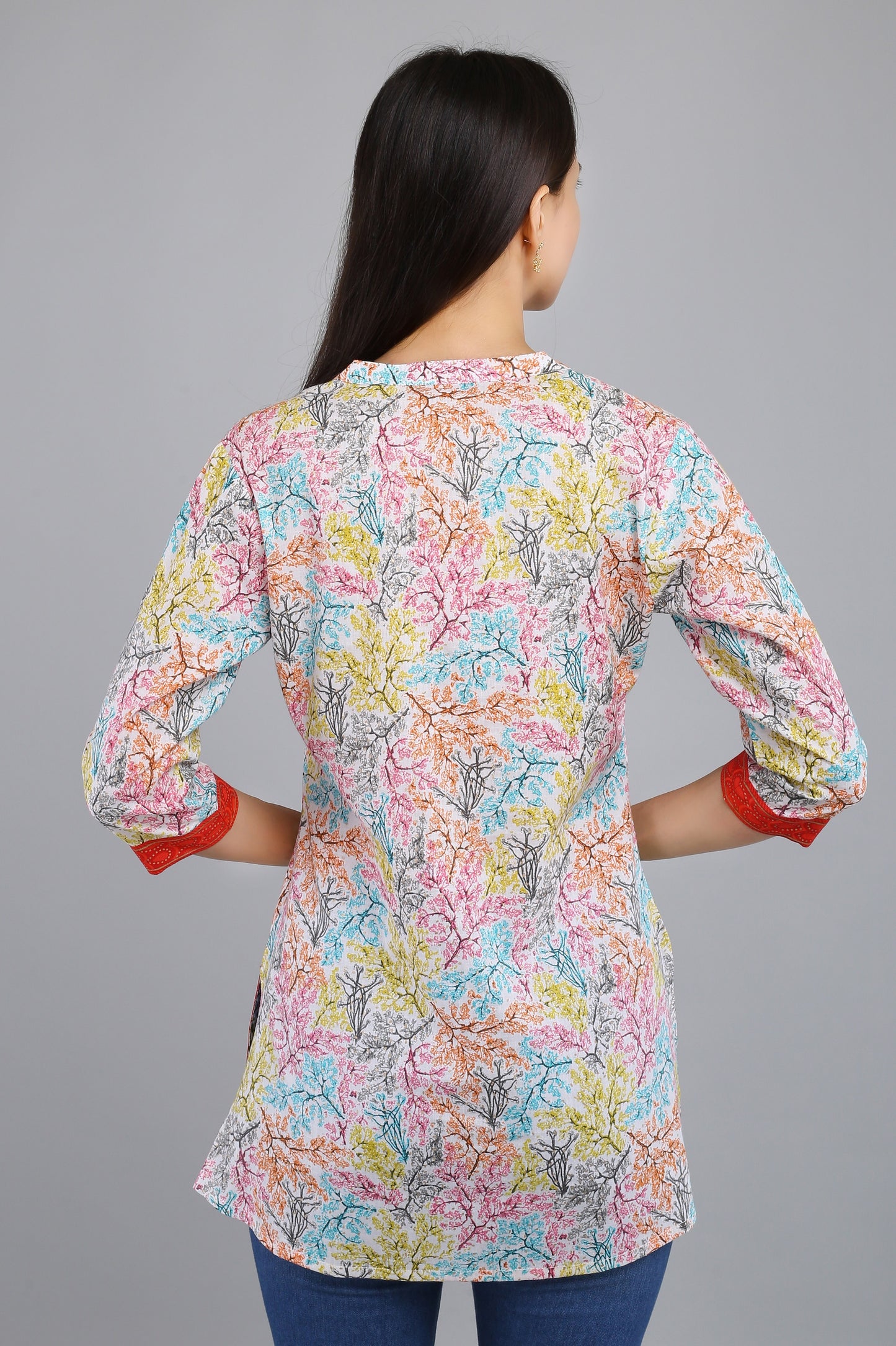 VAPPS Cotton Floral Print Tunic -  Multicolor