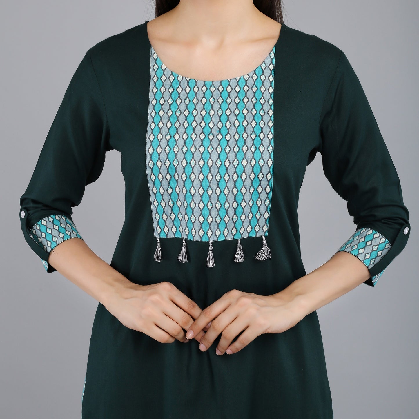 VAPPS Rayon Kurta and Palazzo Set -  Green