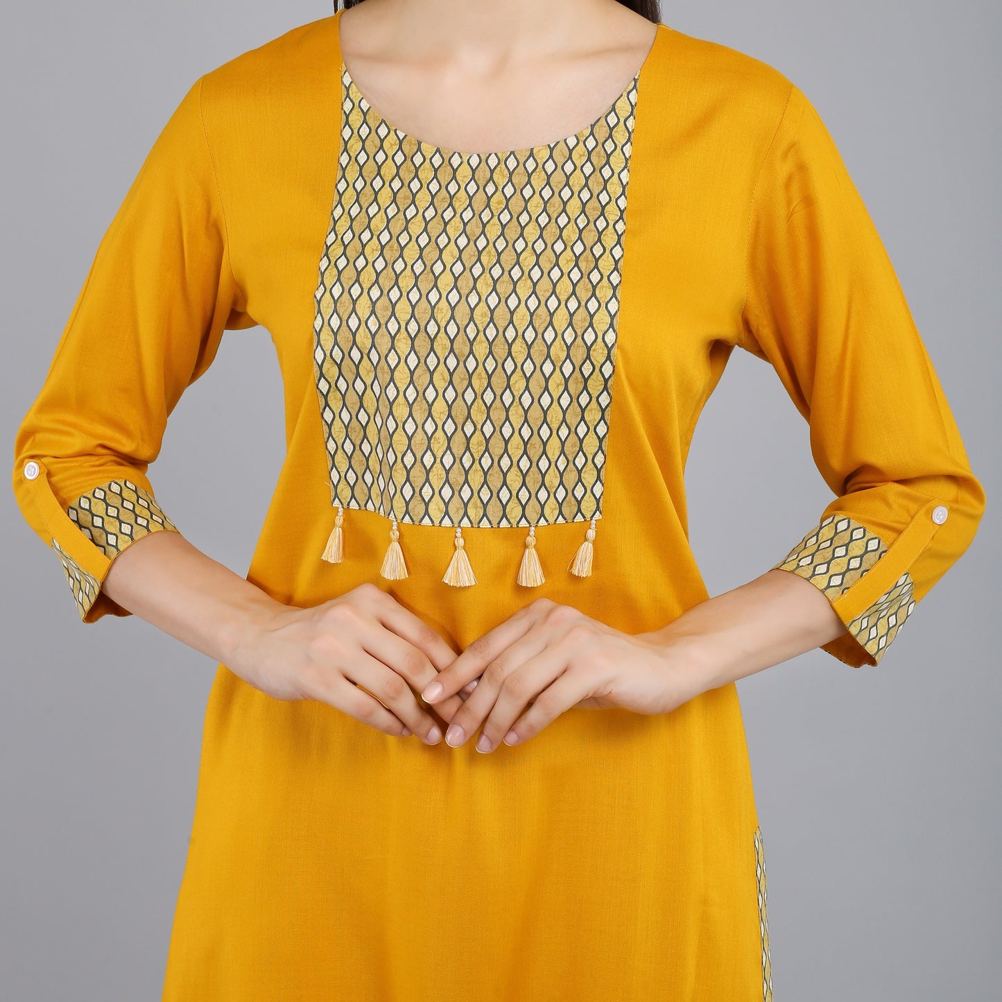 VAPPS Rayon Kurta and Palazzo Set -  Turmeric