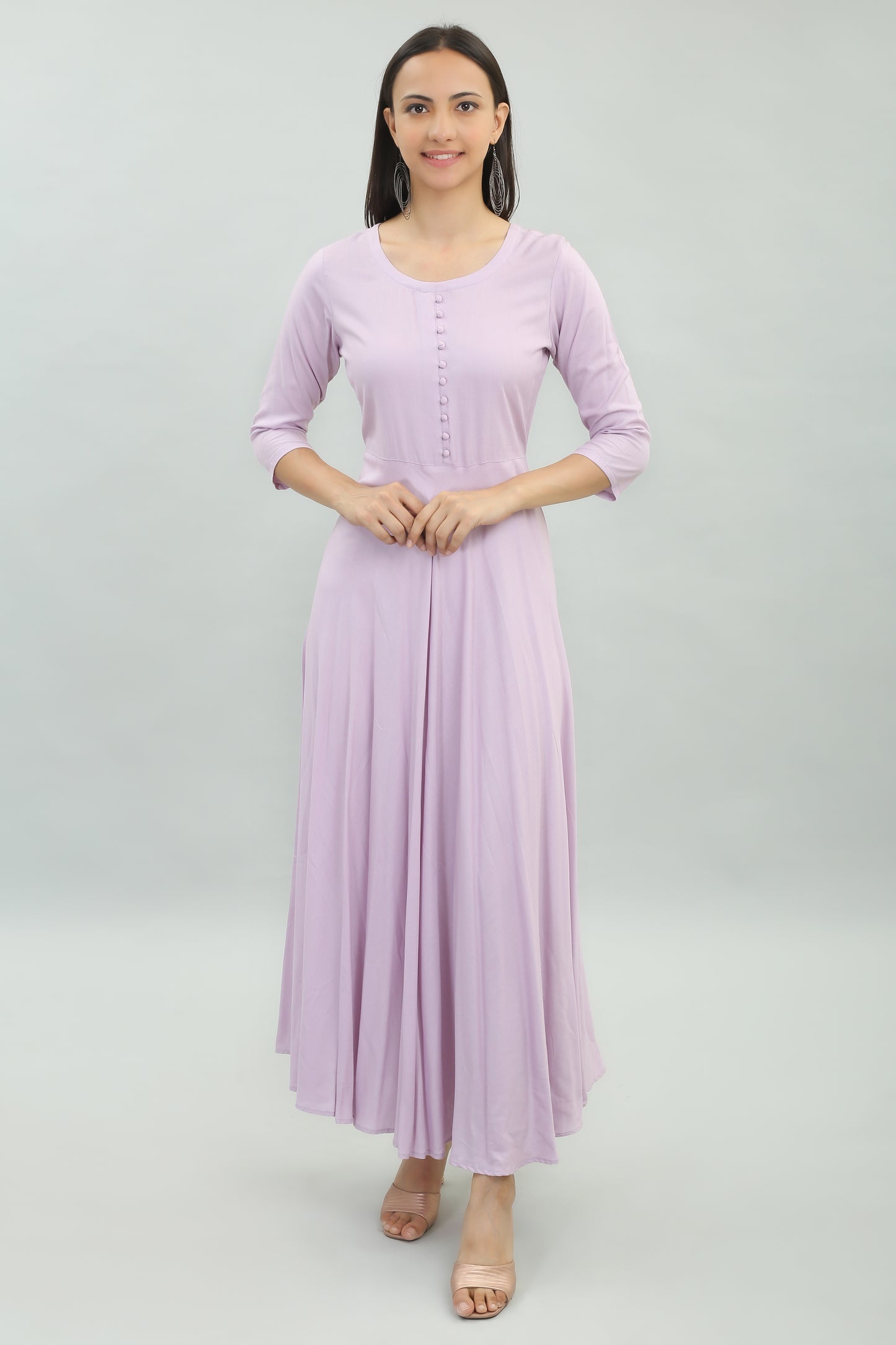 VAPPS Rayon Gown Dress - Pastel