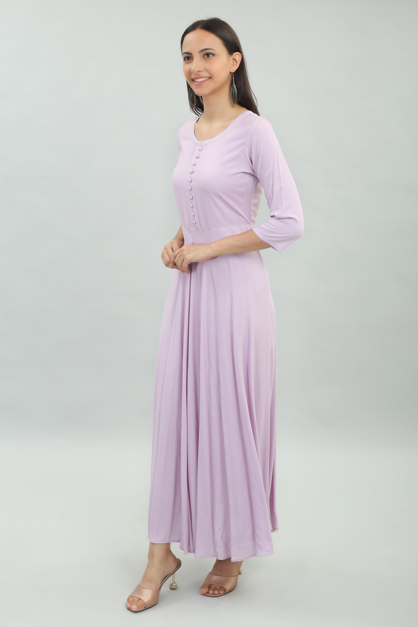 VAPPS Rayon Gown Dress - Pastel