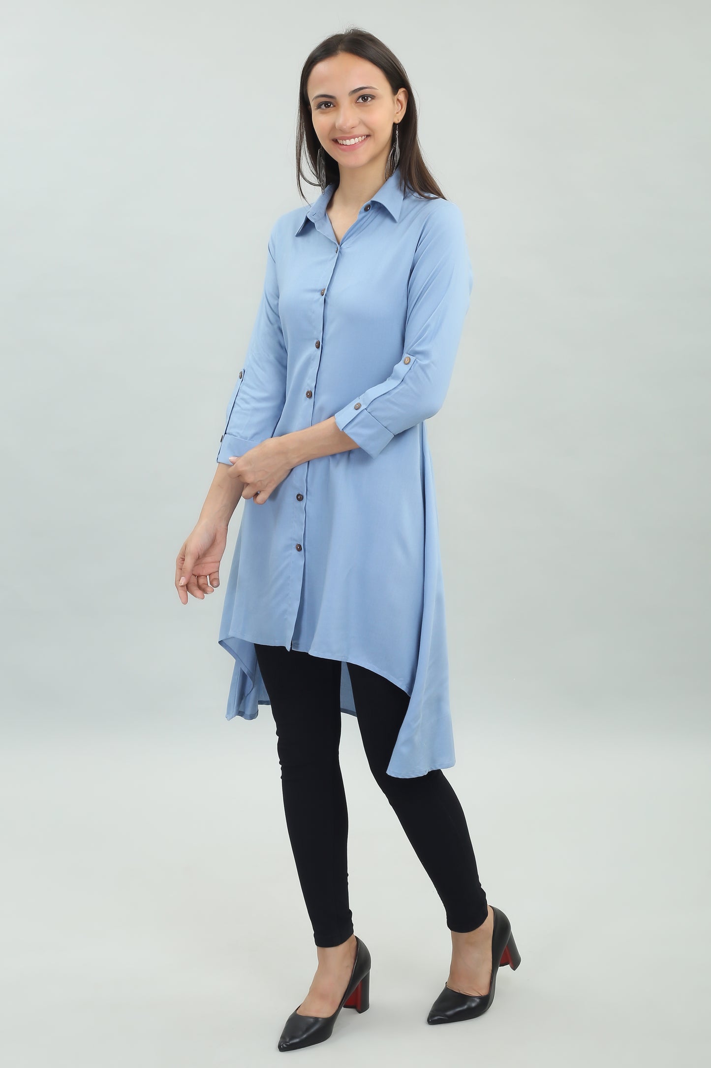 VAPPS Rayon Kurta for Women and Girls -Sky Blue