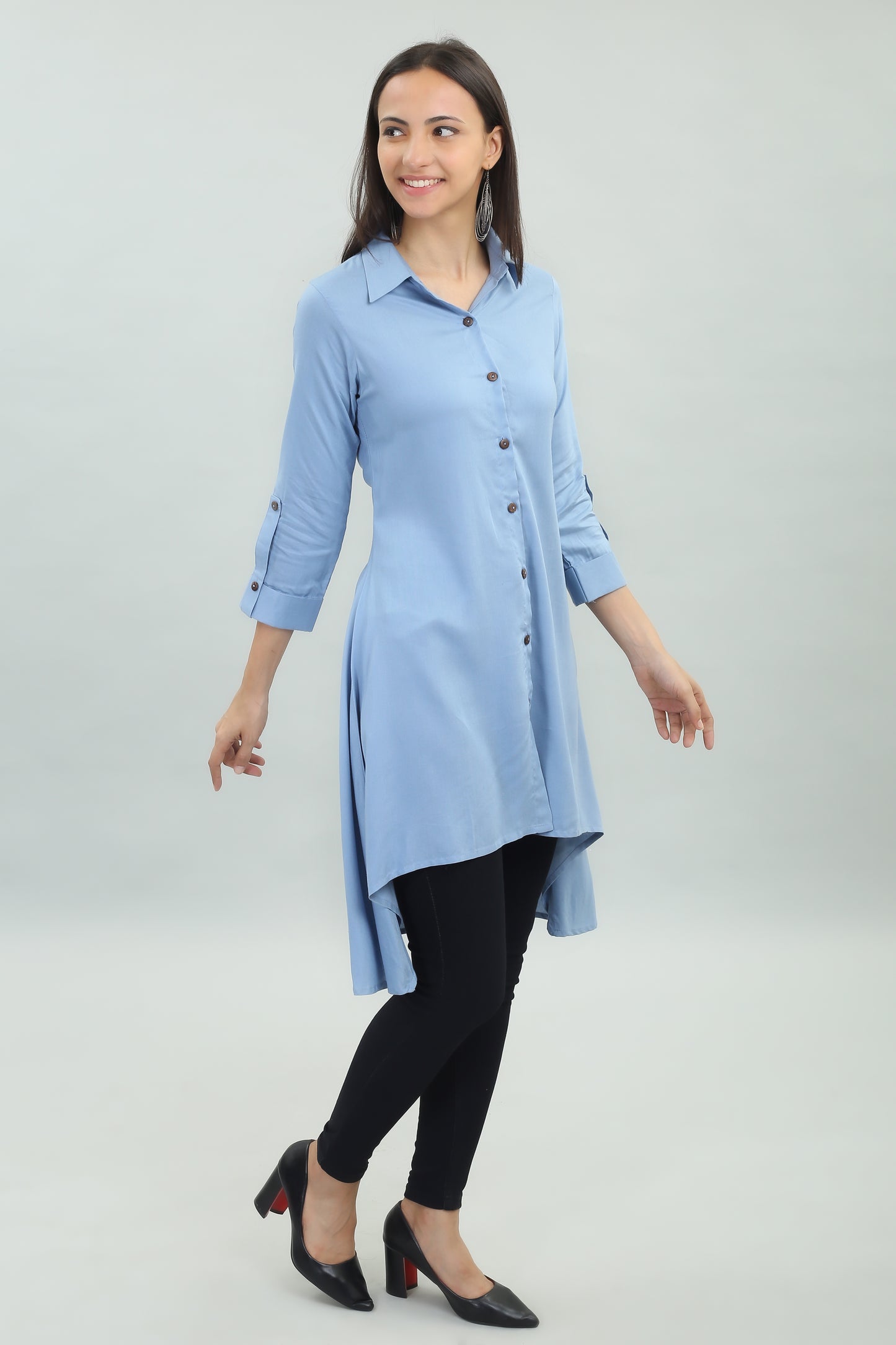 VAPPS Rayon Kurta for Women and Girls -Sky Blue