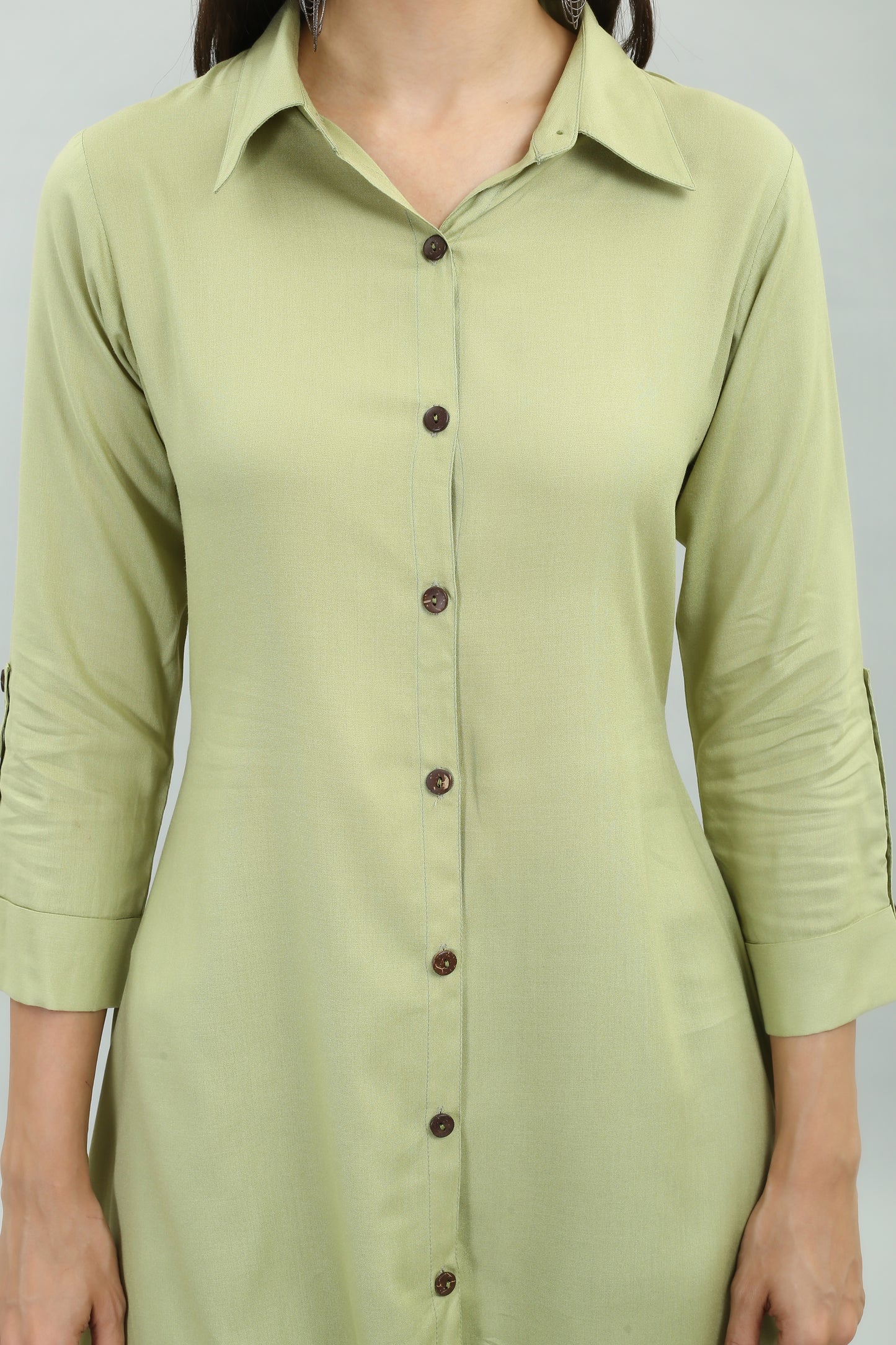 VAPPS Rayon Kurta for Women and Girls -Olive