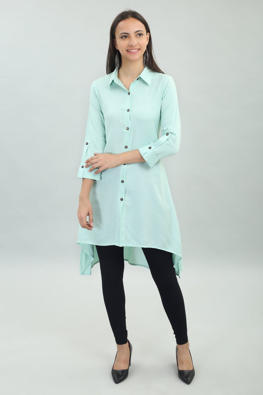 VAPPS Rayon Kurta for Women and Girls -Mint