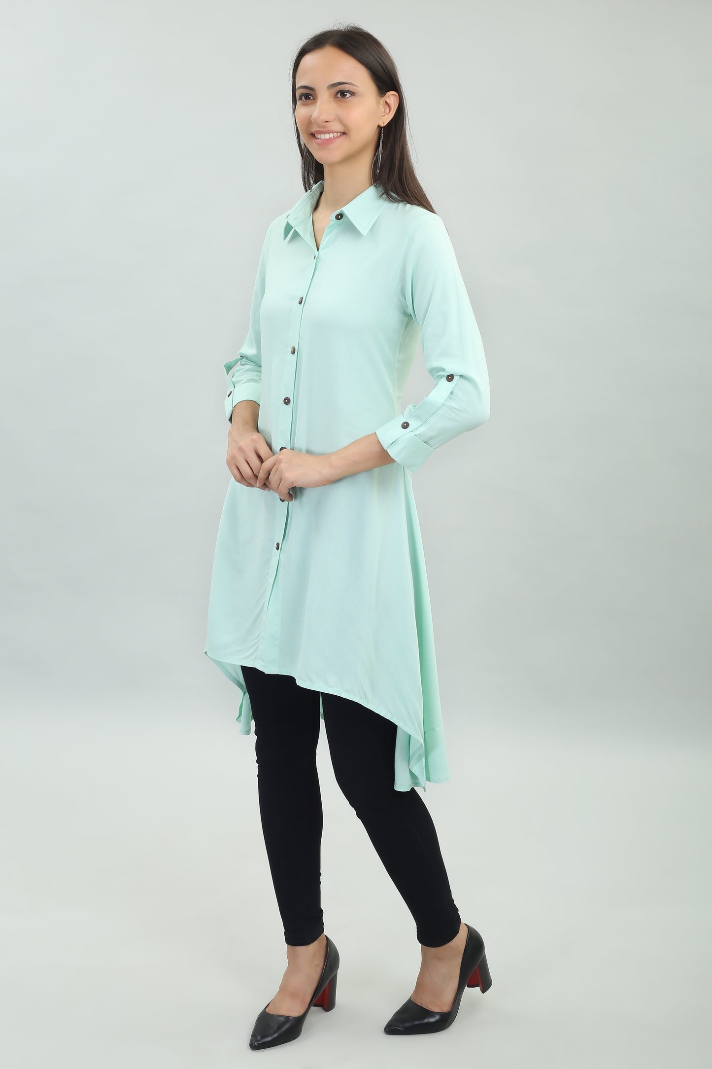 VAPPS Rayon Kurta for Women and Girls -Mint