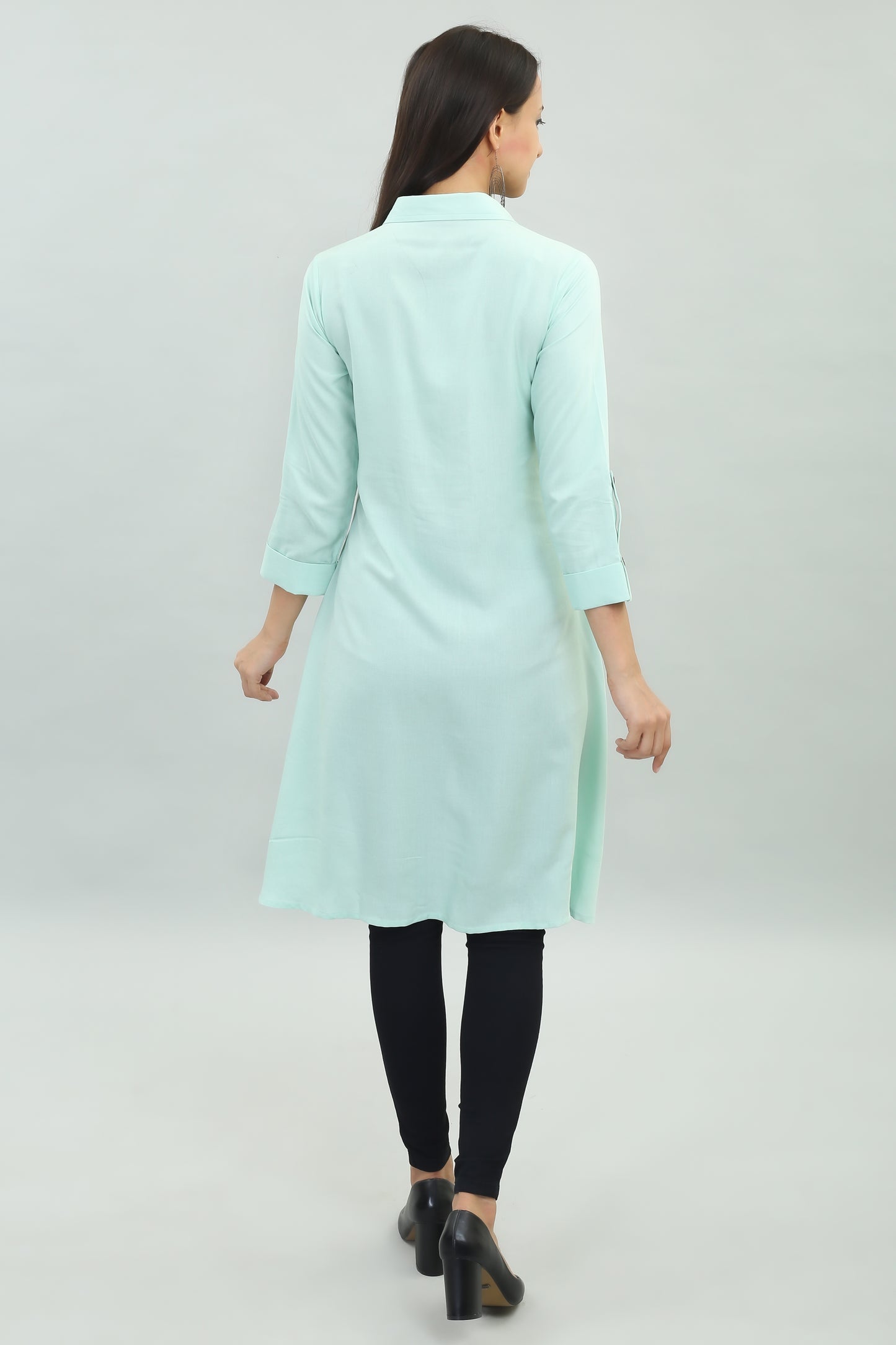 VAPPS Rayon Kurta for Women and Girls -Mint