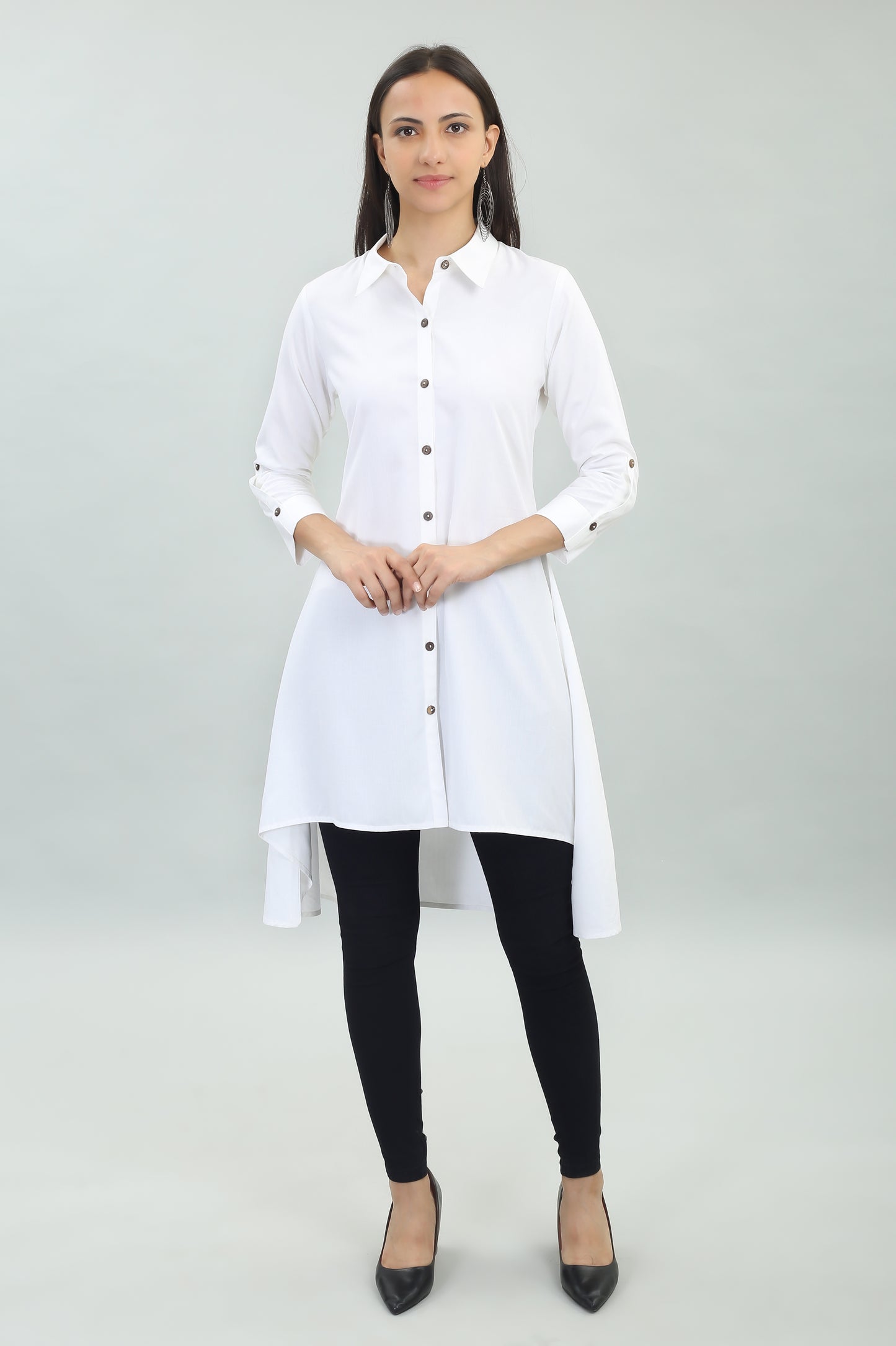 VAPPS Rayon Kurta for Women and Girls -White