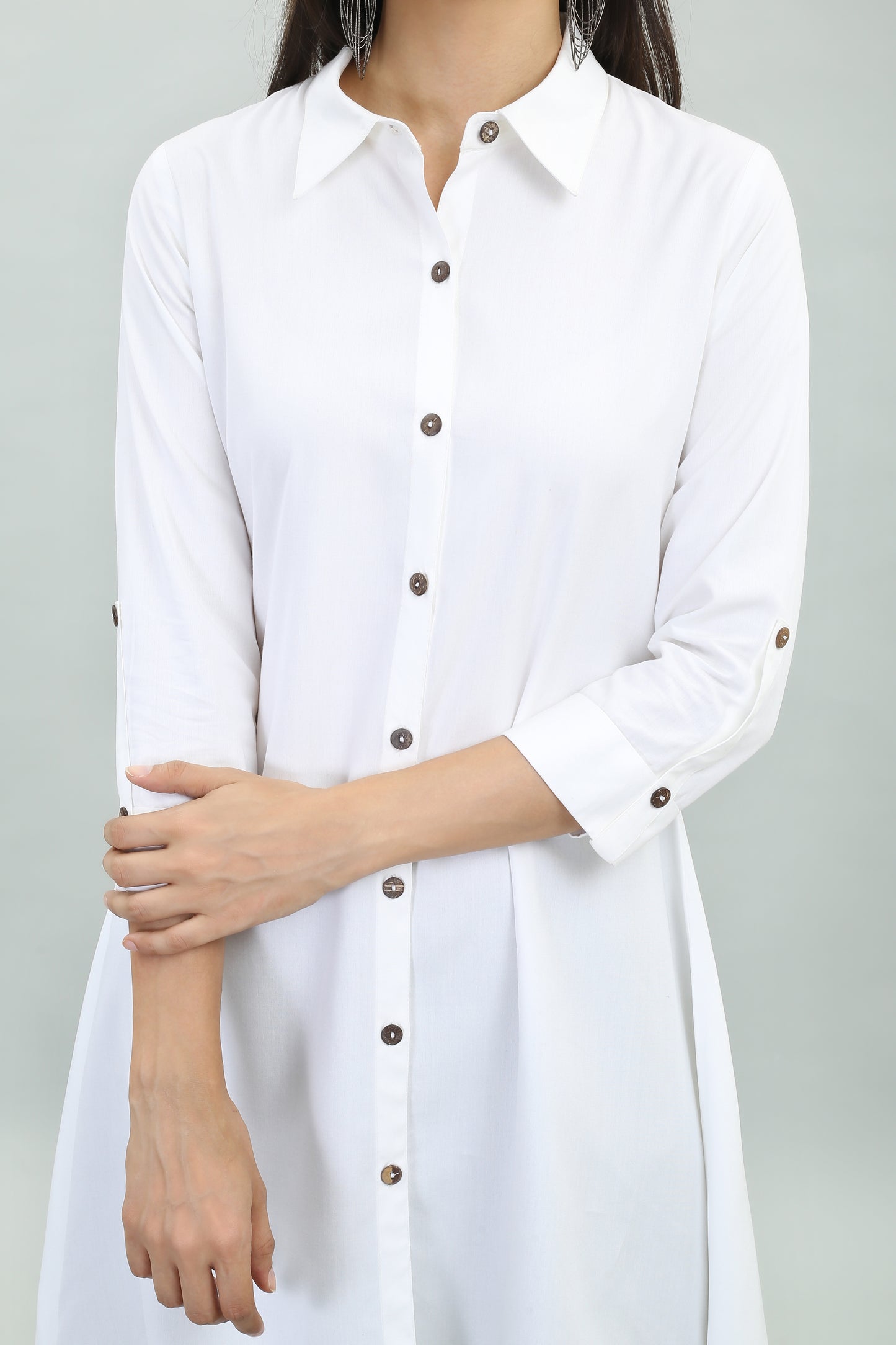 VAPPS Rayon Kurta for Women and Girls -White