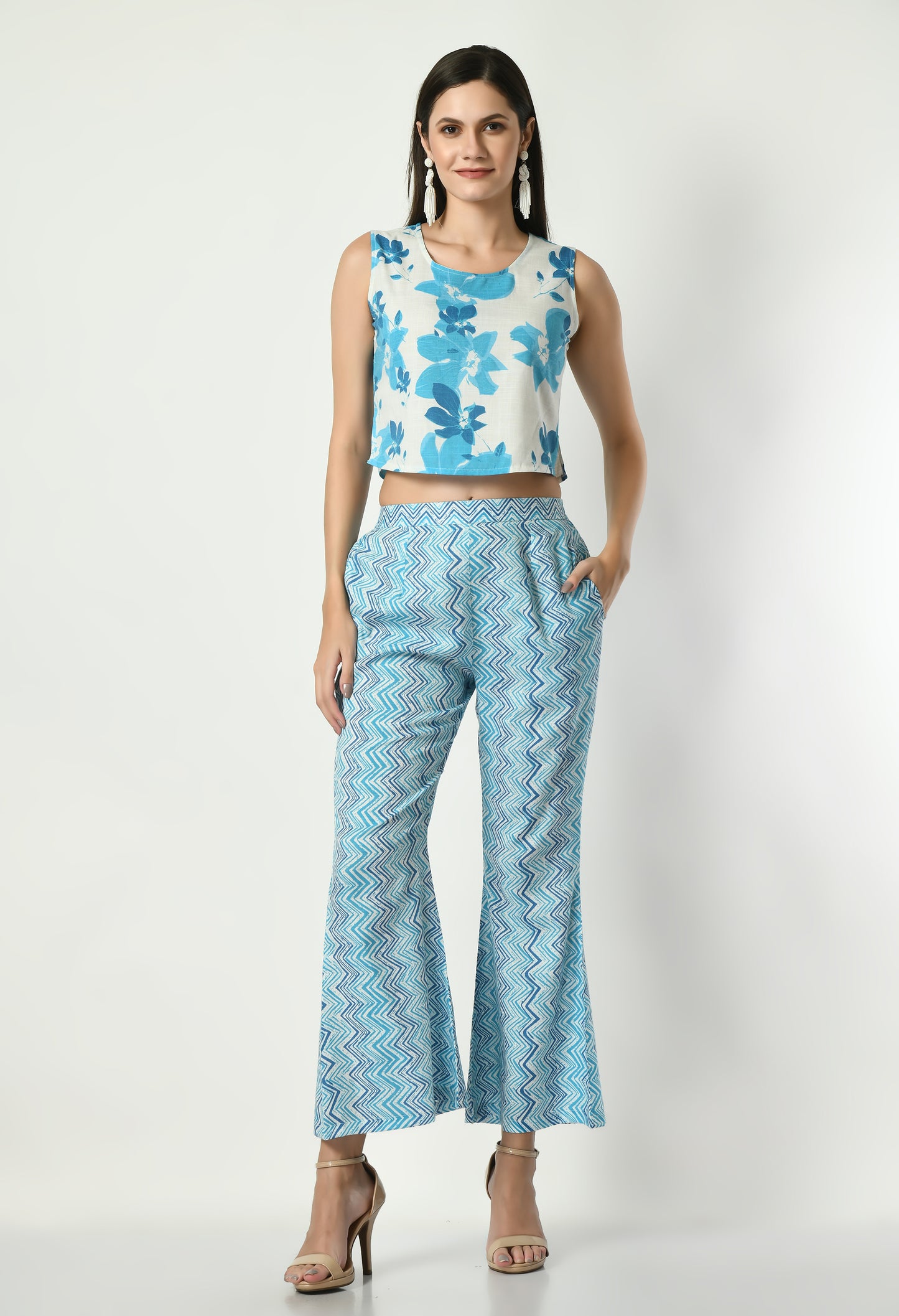 VAPPS Cotton Printed Three Piece Co-Ord Set