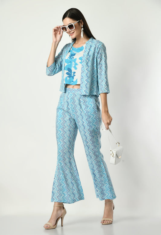 VAPPS Cotton Printed Three Piece Co-Ord Set