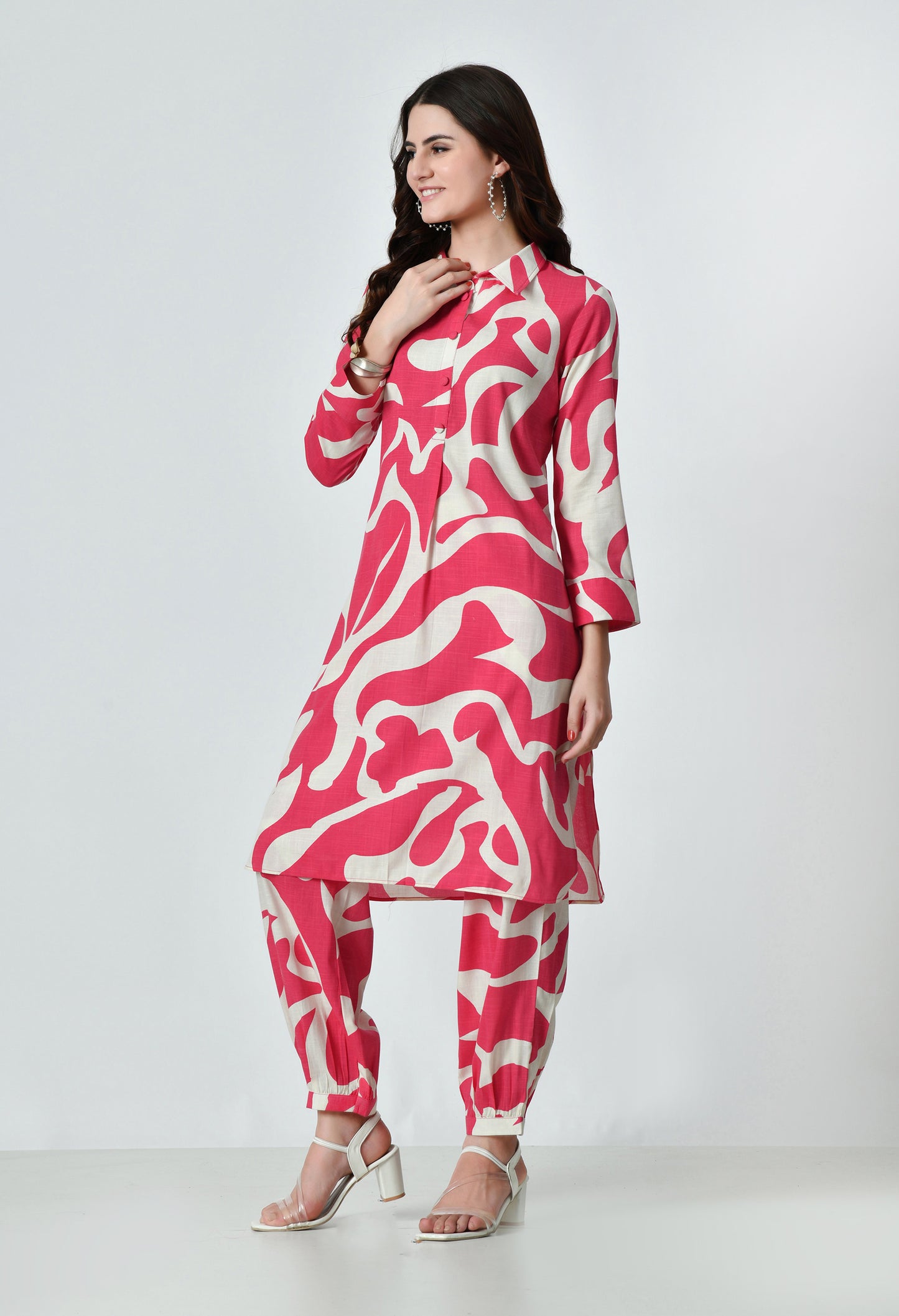 VAPPS Printed Cotton Kurta and Pant Set