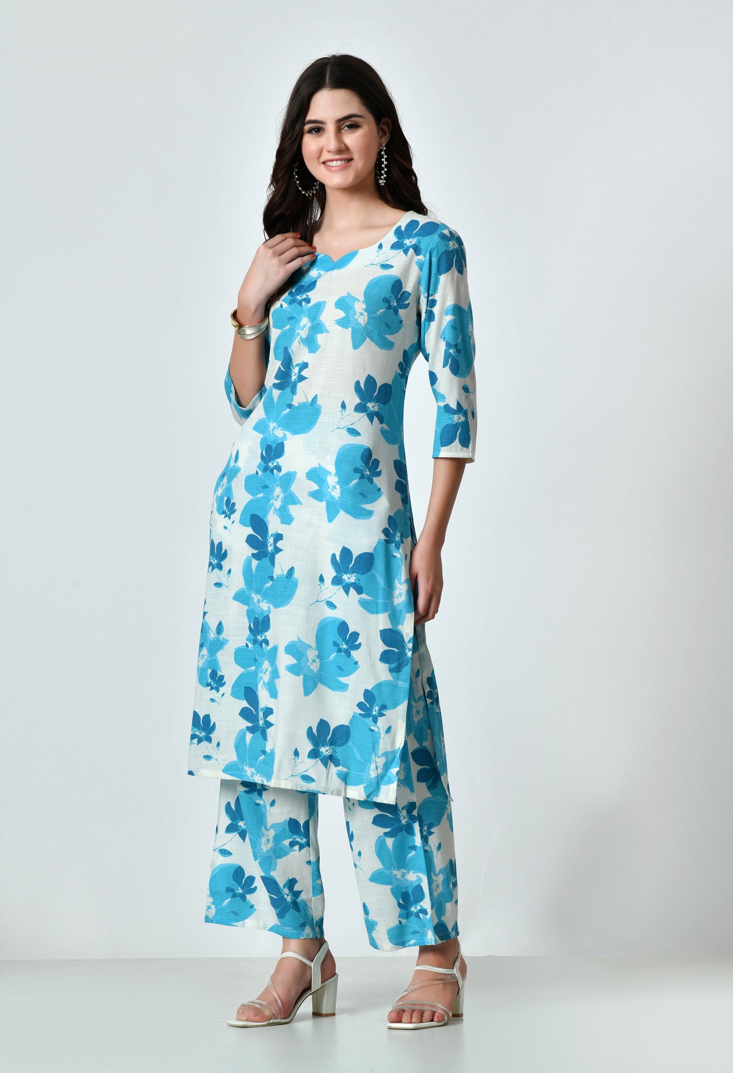 VAPPS Printed Cotton Kurta and Pant Set