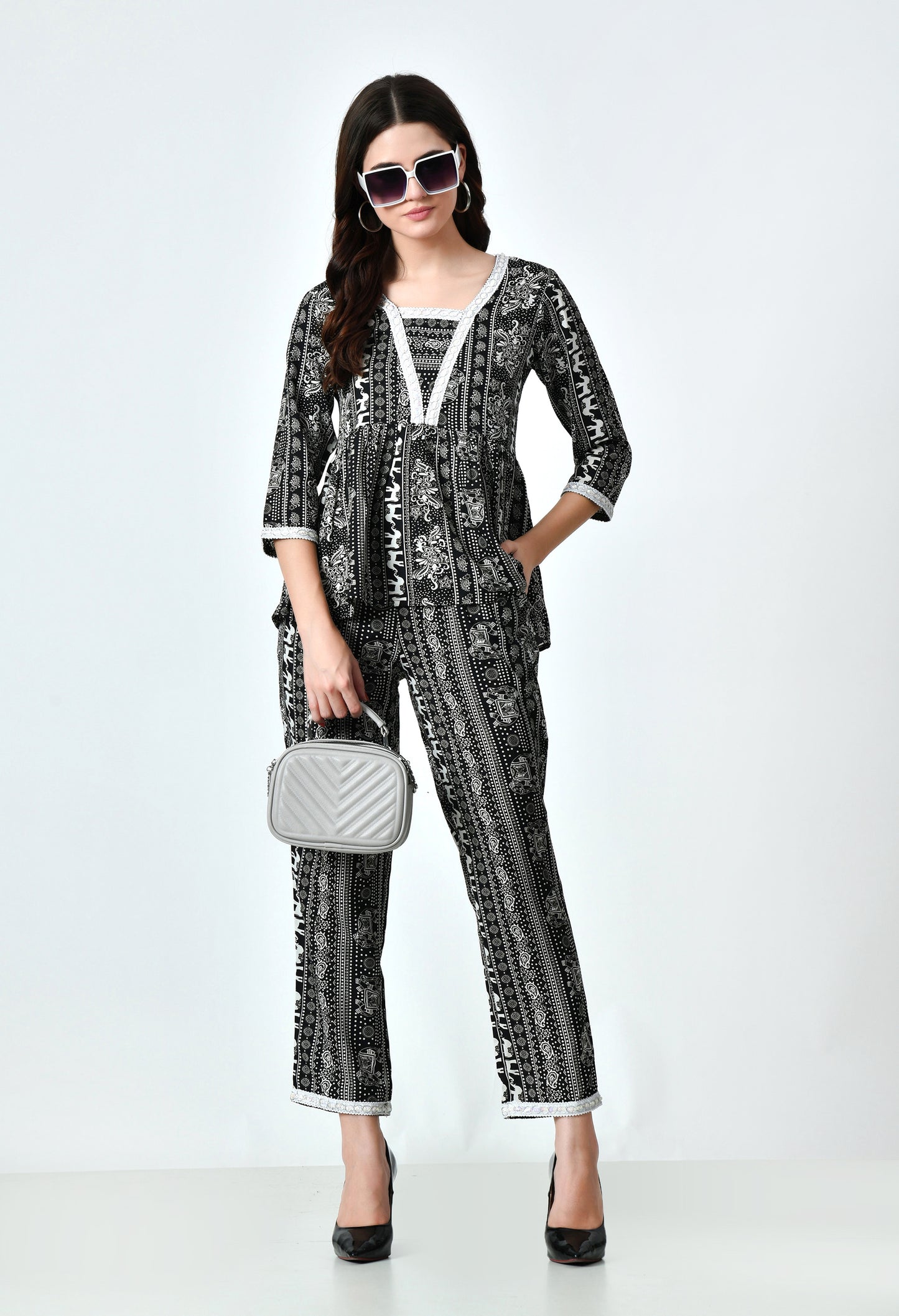 VAPPS Crepe Printed Co-Ord Set