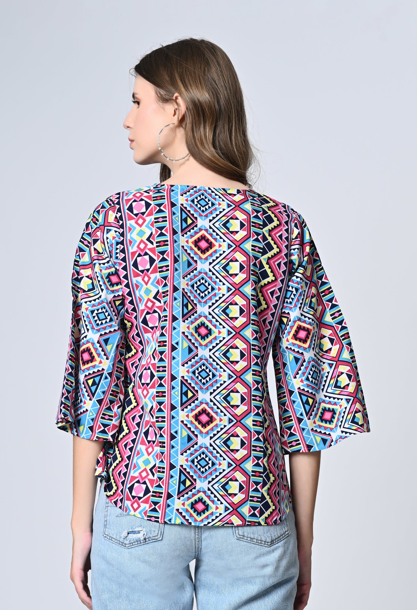 VAPPS Printed Crepe Top