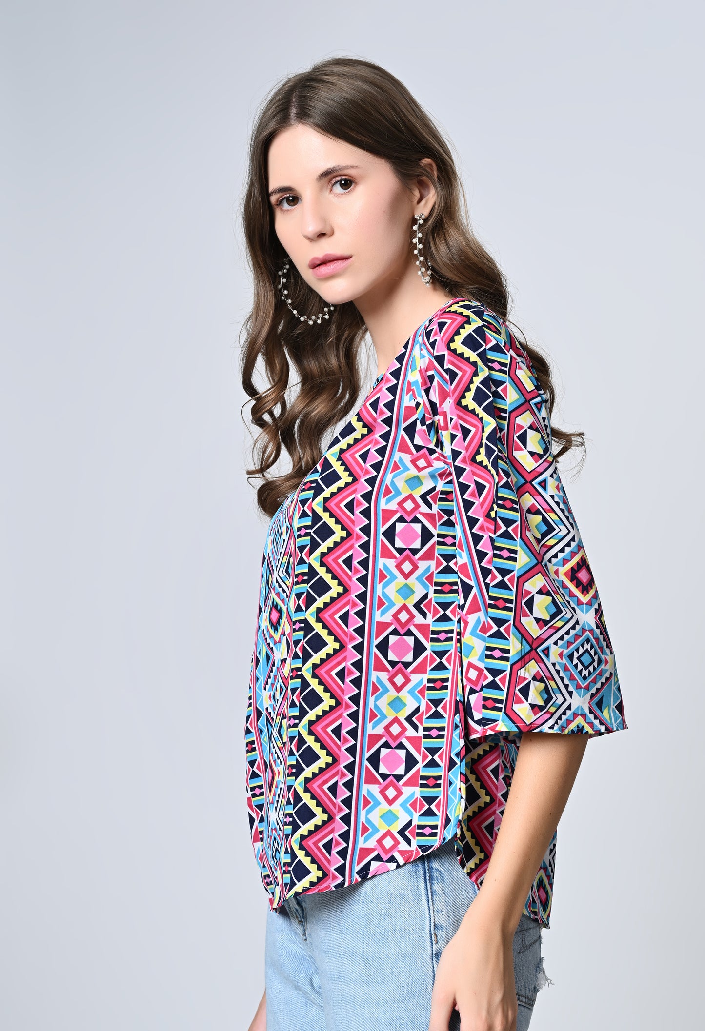 VAPPS Printed Crepe Top