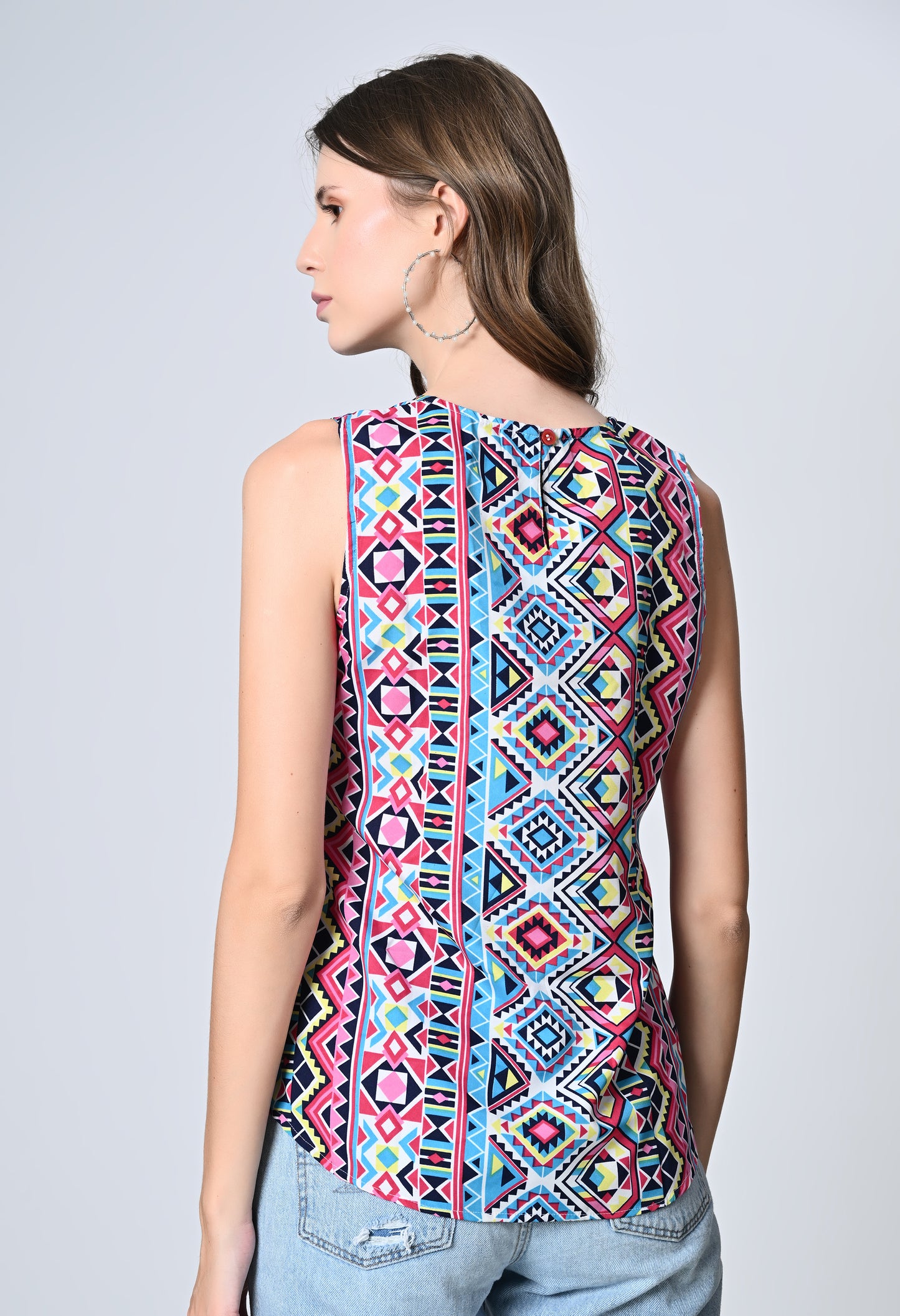 VAPPS Printed Crepe Top