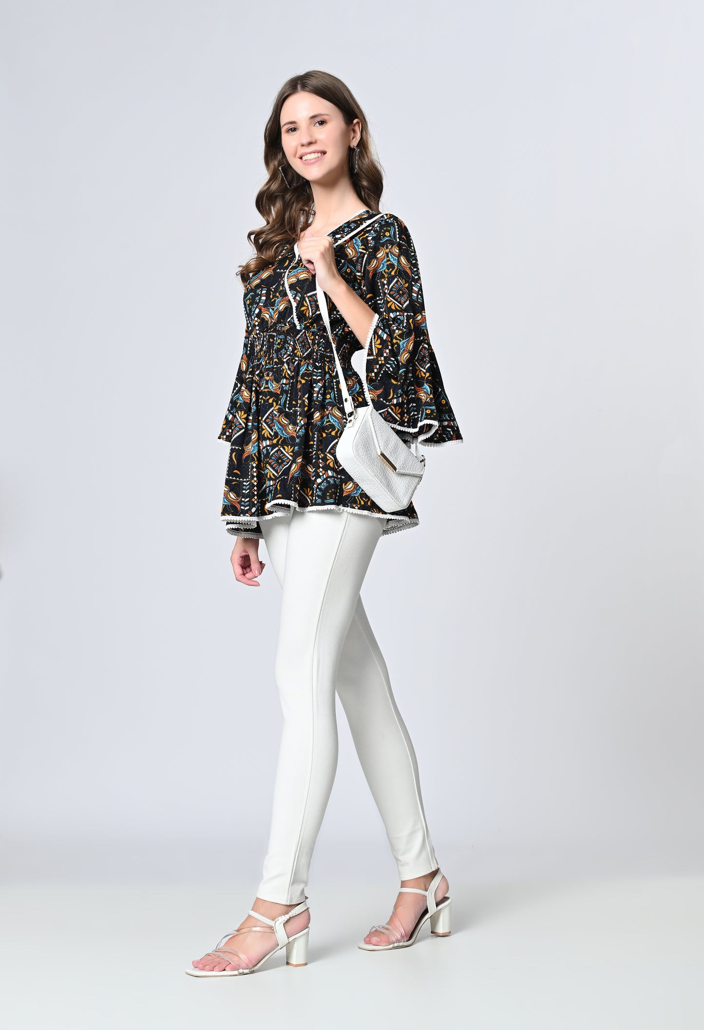 VAPPS Printed Crepe Top