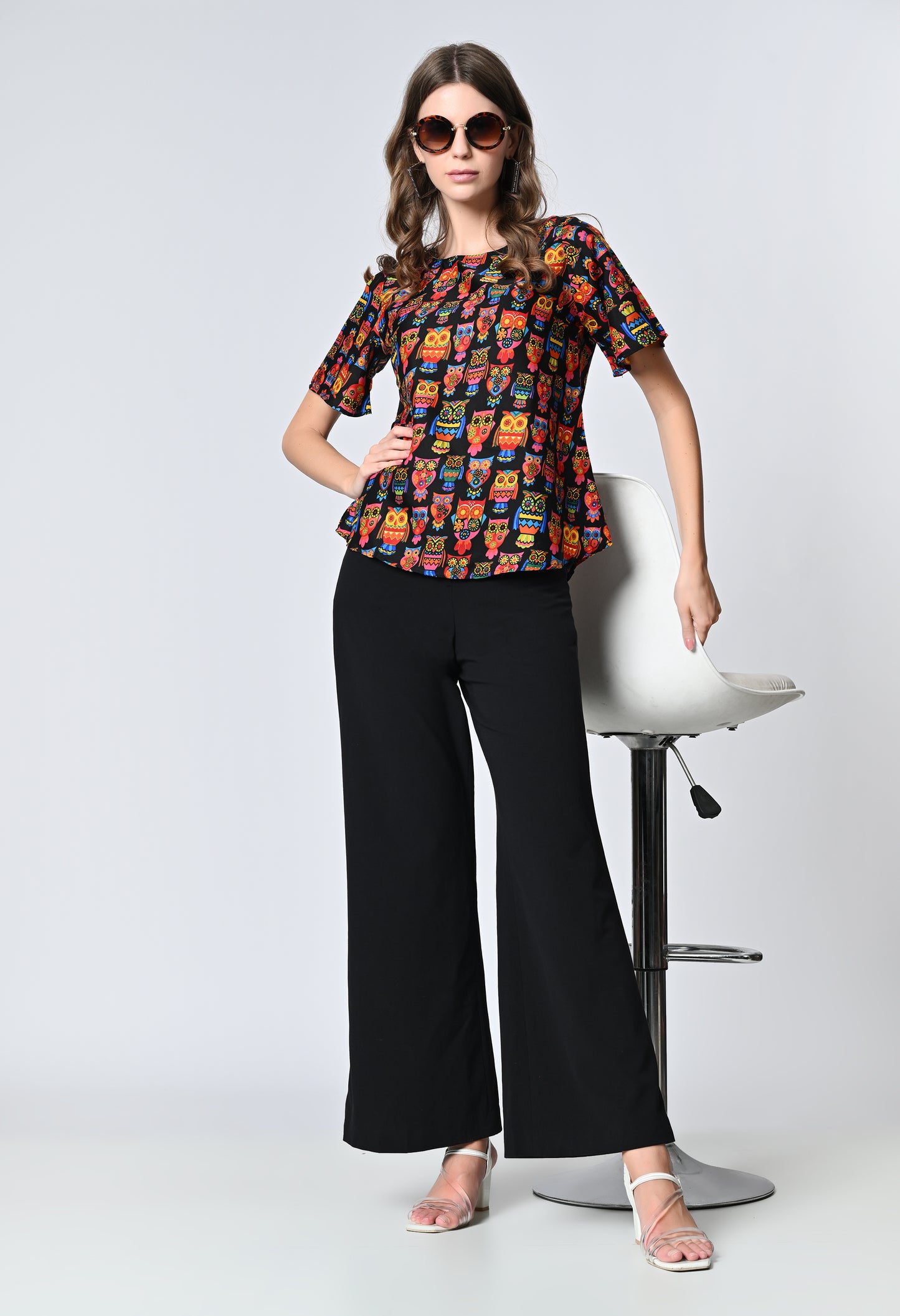 VAPPS Printed Crepe Top