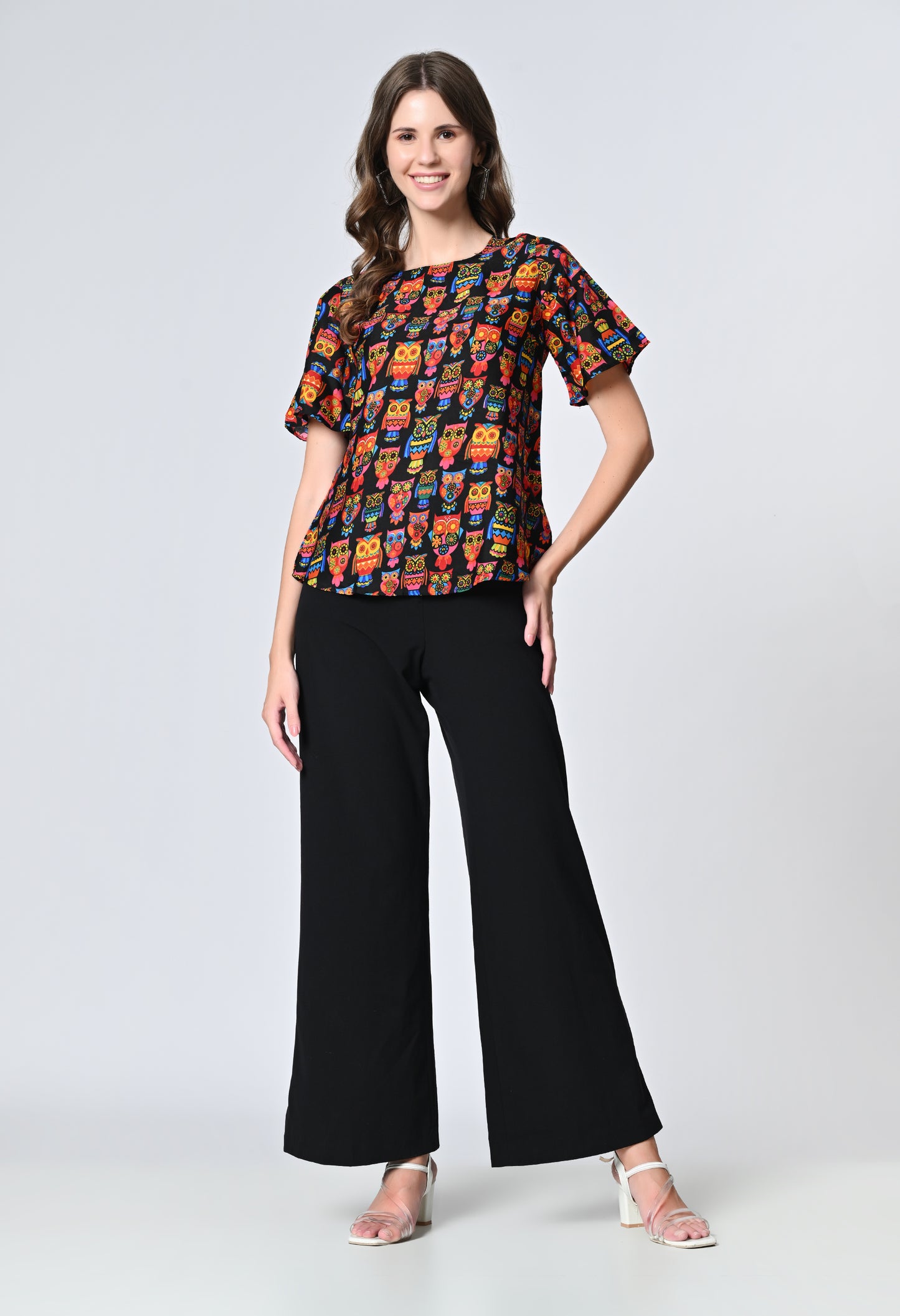 VAPPS Printed Crepe Top