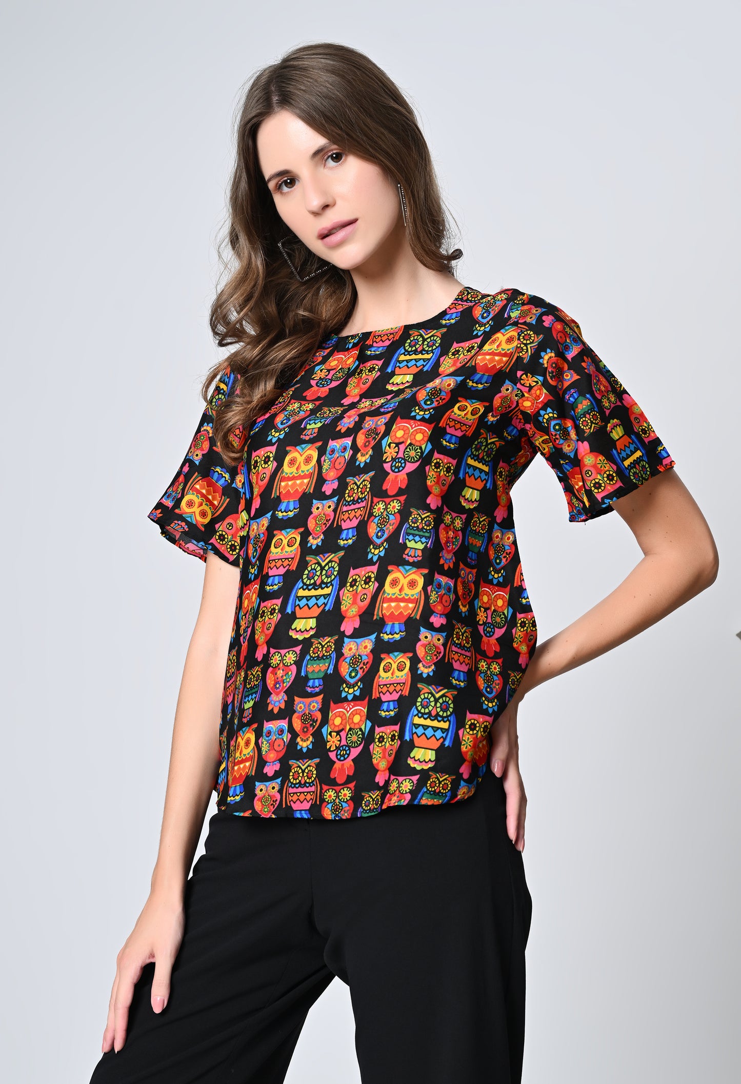 VAPPS Printed Crepe Top