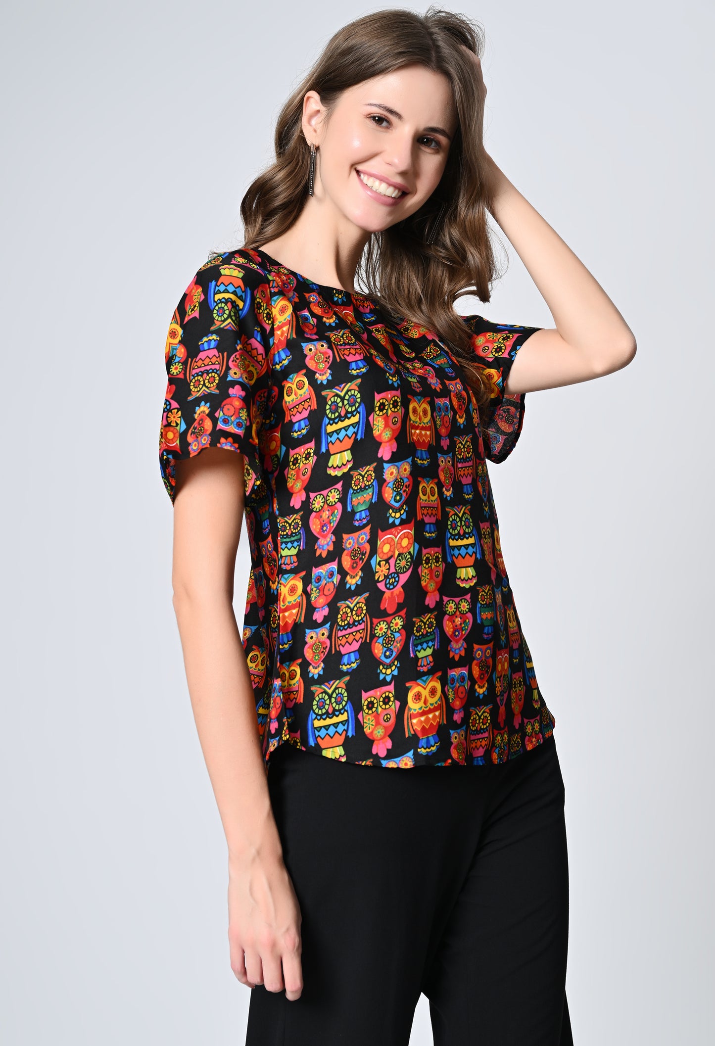 VAPPS Printed Crepe Top