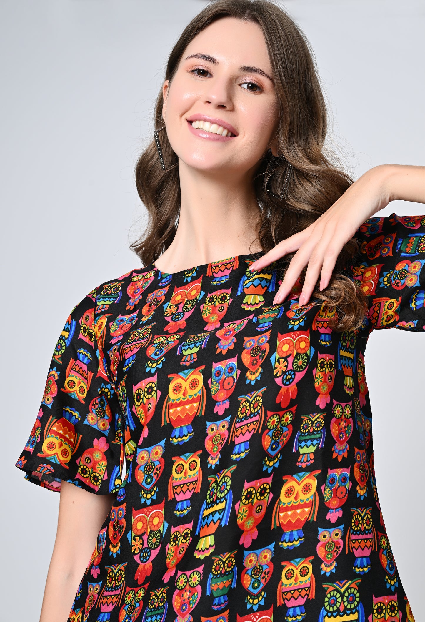 VAPPS Printed Crepe Top