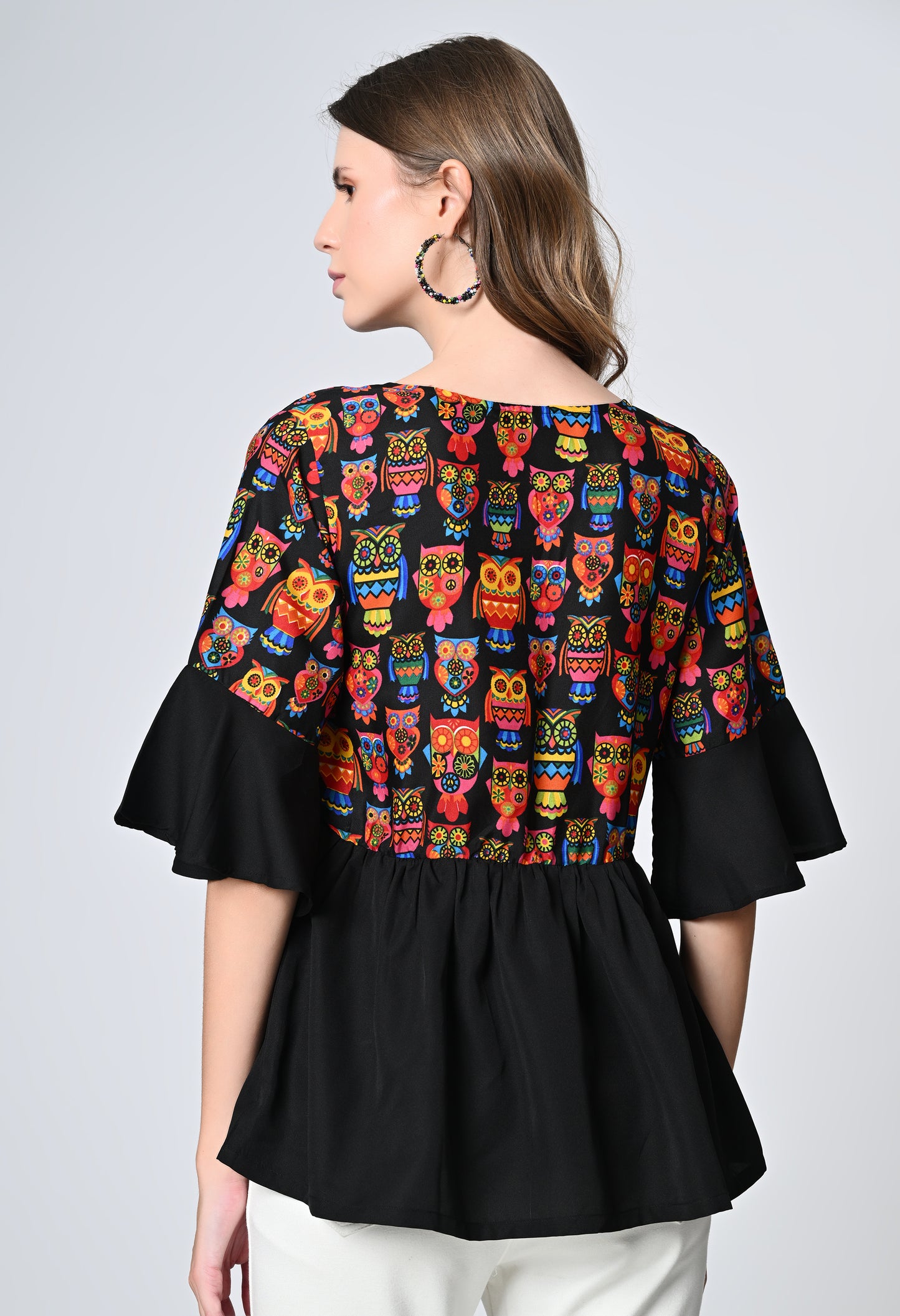 VAPPS Printed Crepe Top