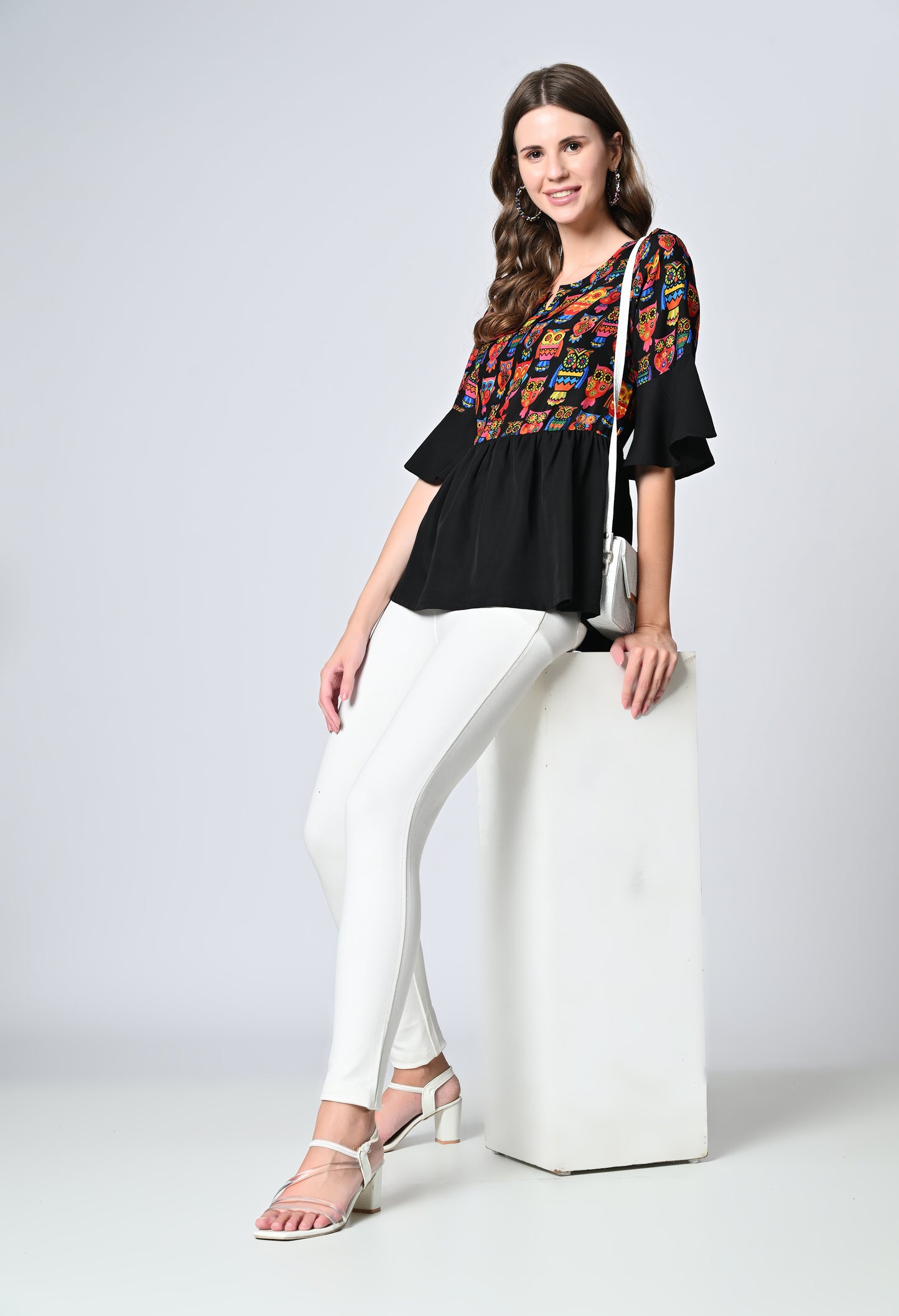 VAPPS Printed Crepe Top