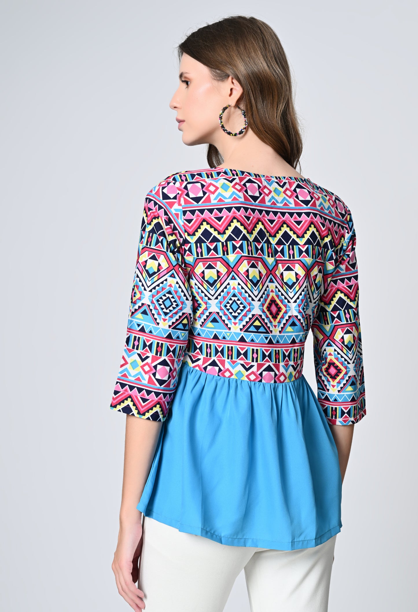 VAPPS Printed Crepe Top