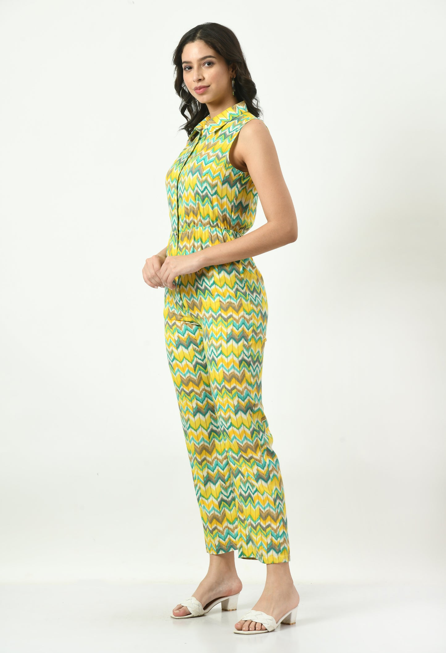 VAPPS Cotton Printed Jumpsuit Set