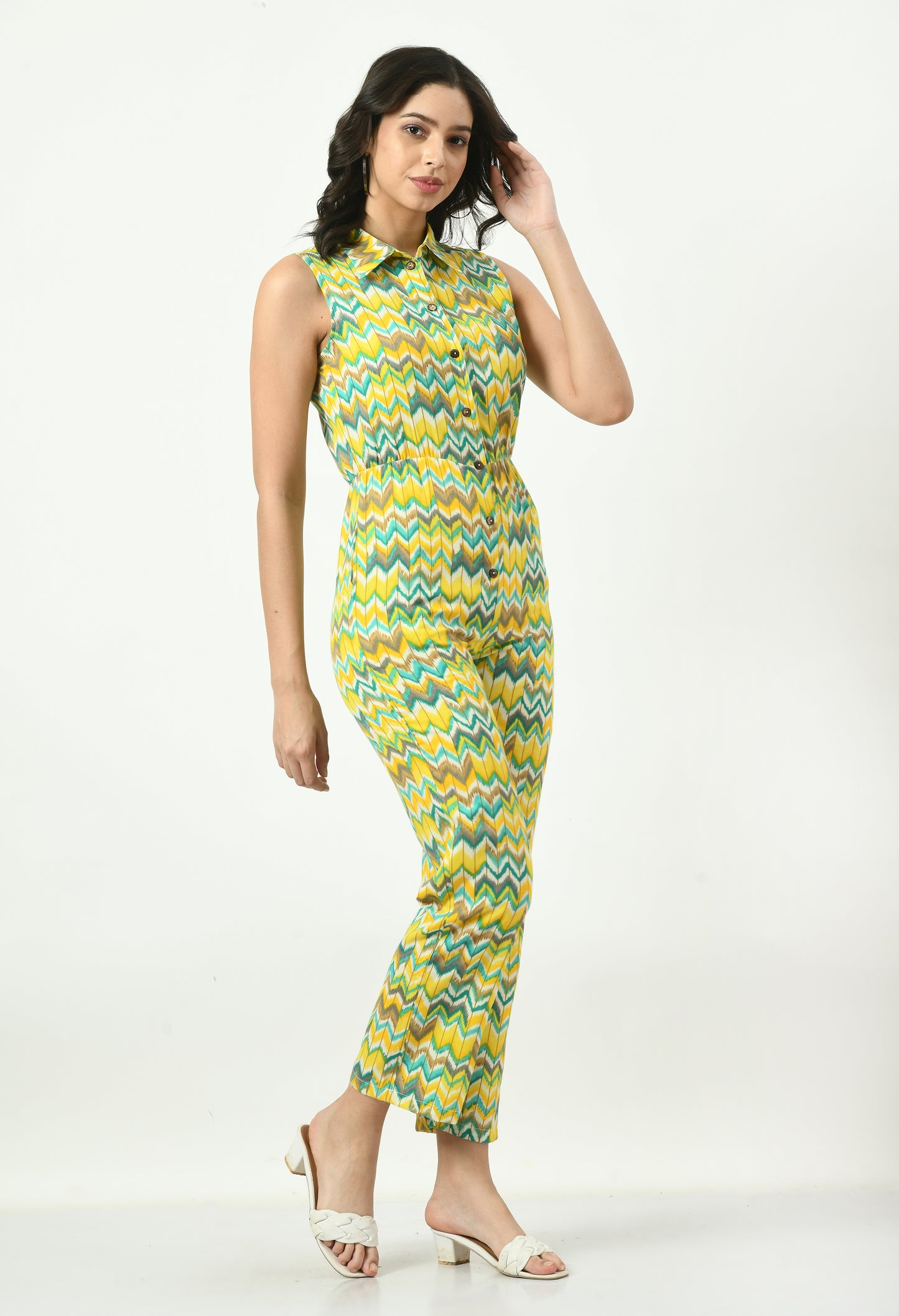 VAPPS Cotton Printed Jumpsuit Set