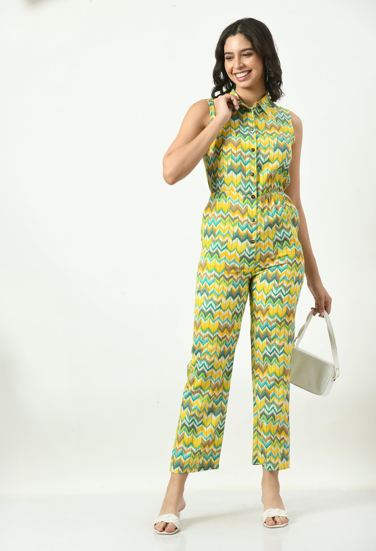 VAPPS Cotton Printed Jumpsuit Set